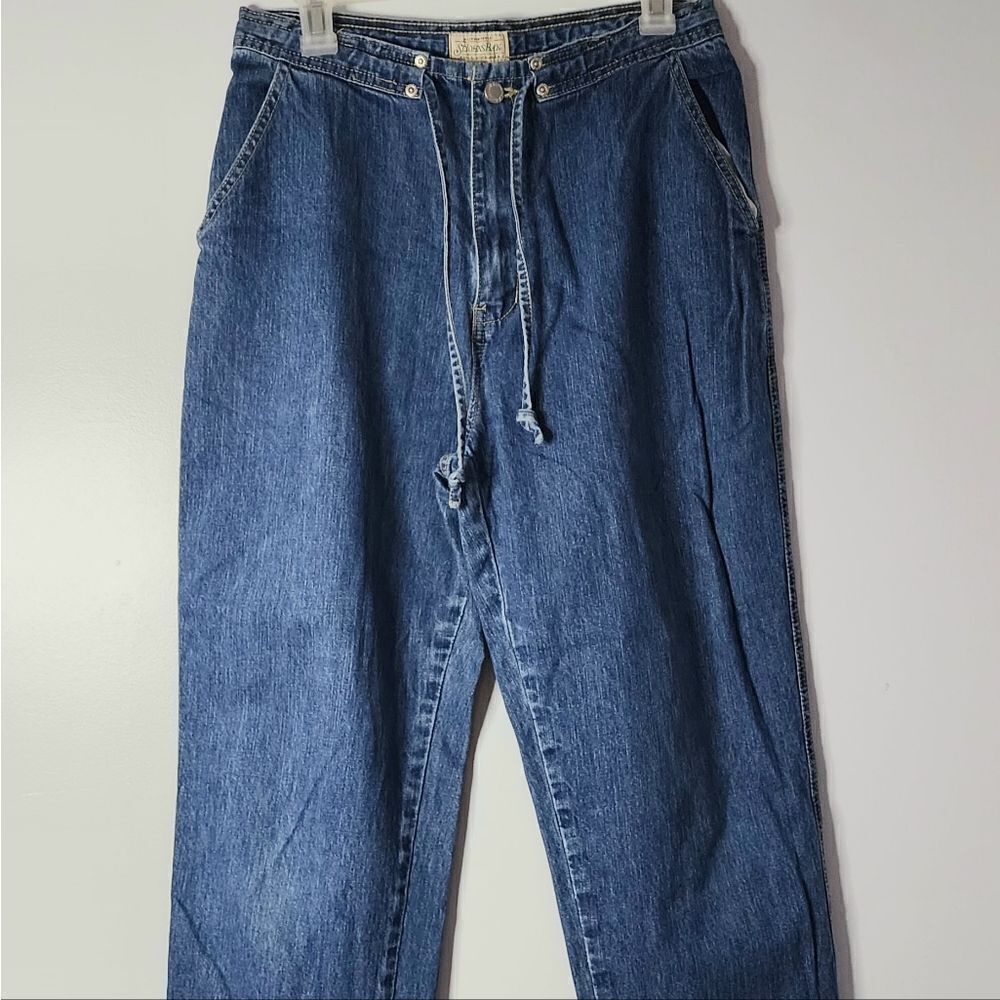 St Johnson Bay vintage high waist 12 petite draw string women's jeans